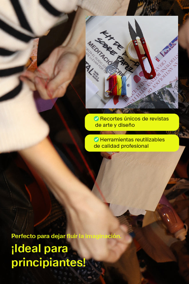 KIT DE BORDADO SOBRE PAPEL / MEDITACIÓN CREATIVA